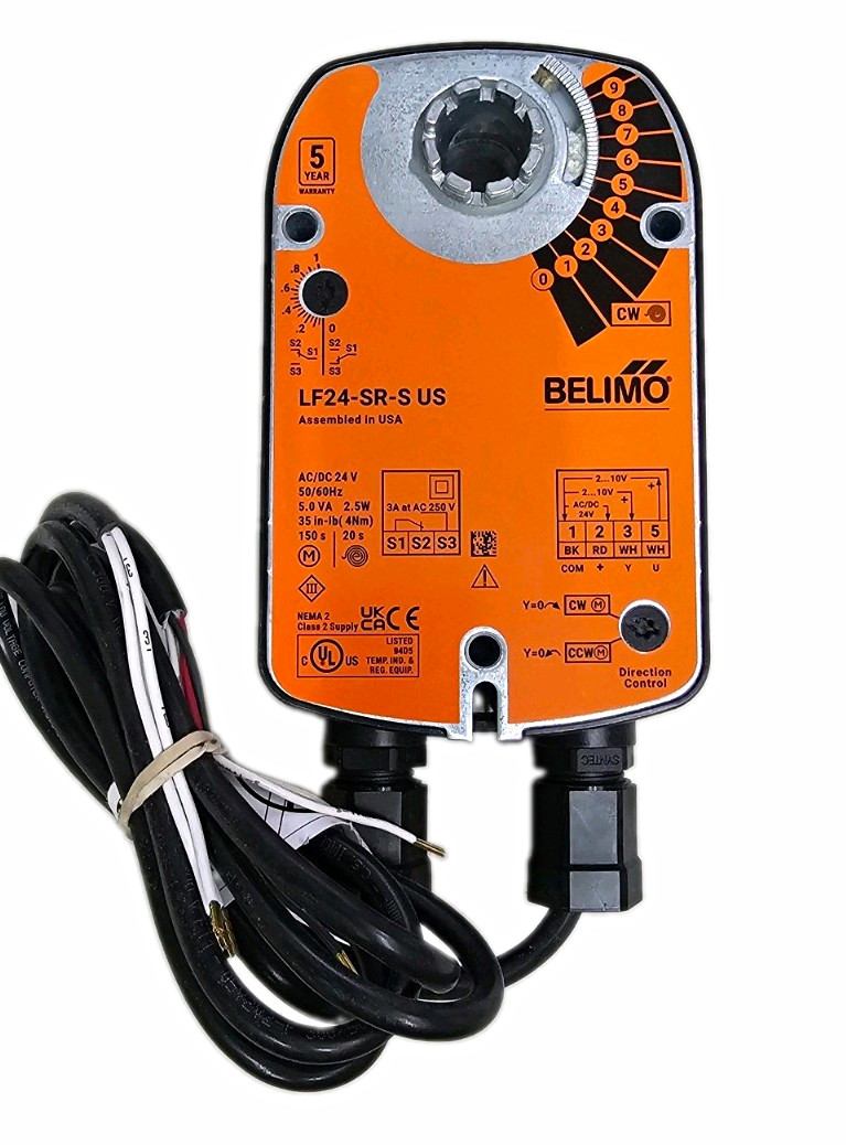 Belimo LF24-SR-S US Spring Return Damper Actuator 24V Direct Mount