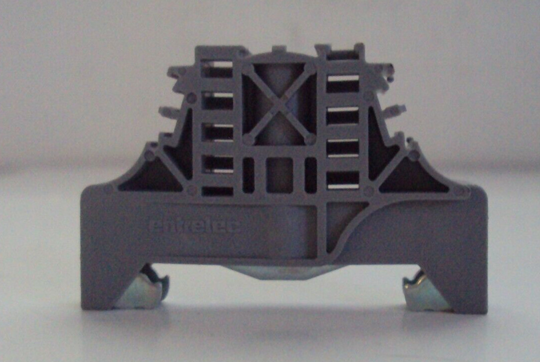 ENTRELEC END STOP P/N: BAM2 DIN RAIL MOUNT 10MM STEEL CLAMP GRAY (LOT OF 100)