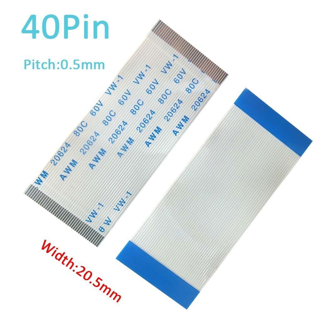 40-Pin FFC/FPC Flexible Flat Cable Wire 20624 80C 60V Width 20.5mm Pitch 0.5mm