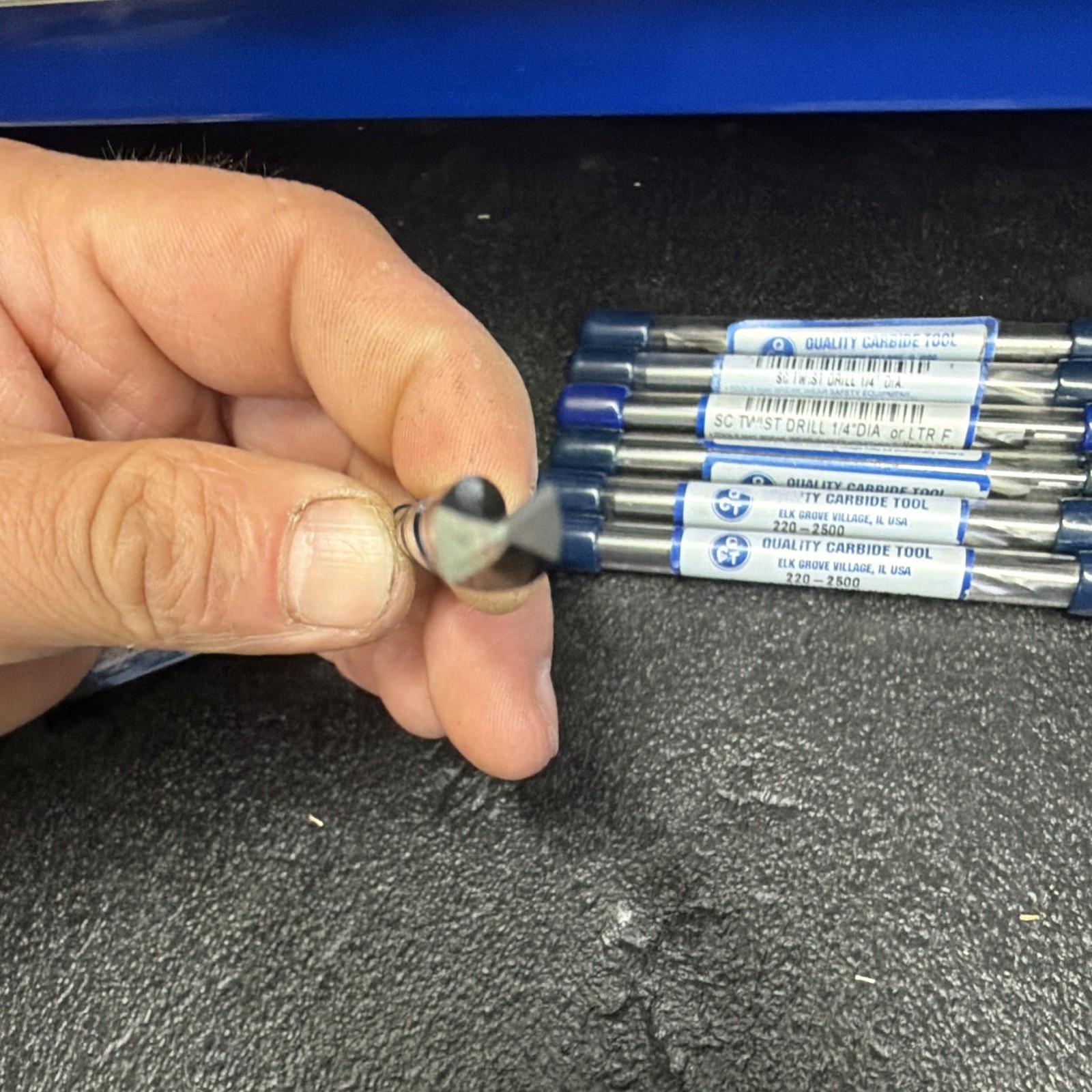 (1x) Solid Carbide 1/4″ Twist Drill Bit, Quality Carbide Tool, 220-2500