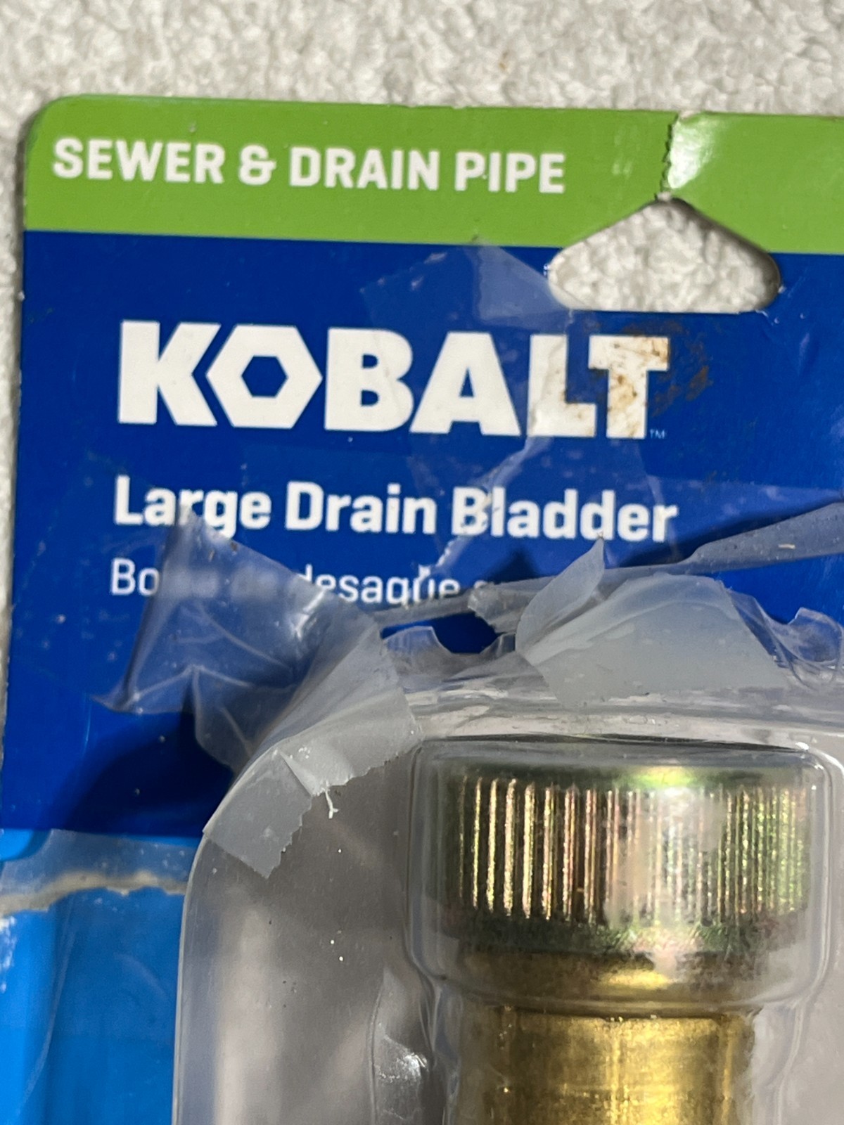 KOBALT Large Drain Pipe Sewer Unclogger Blockage Remover Water Bladder