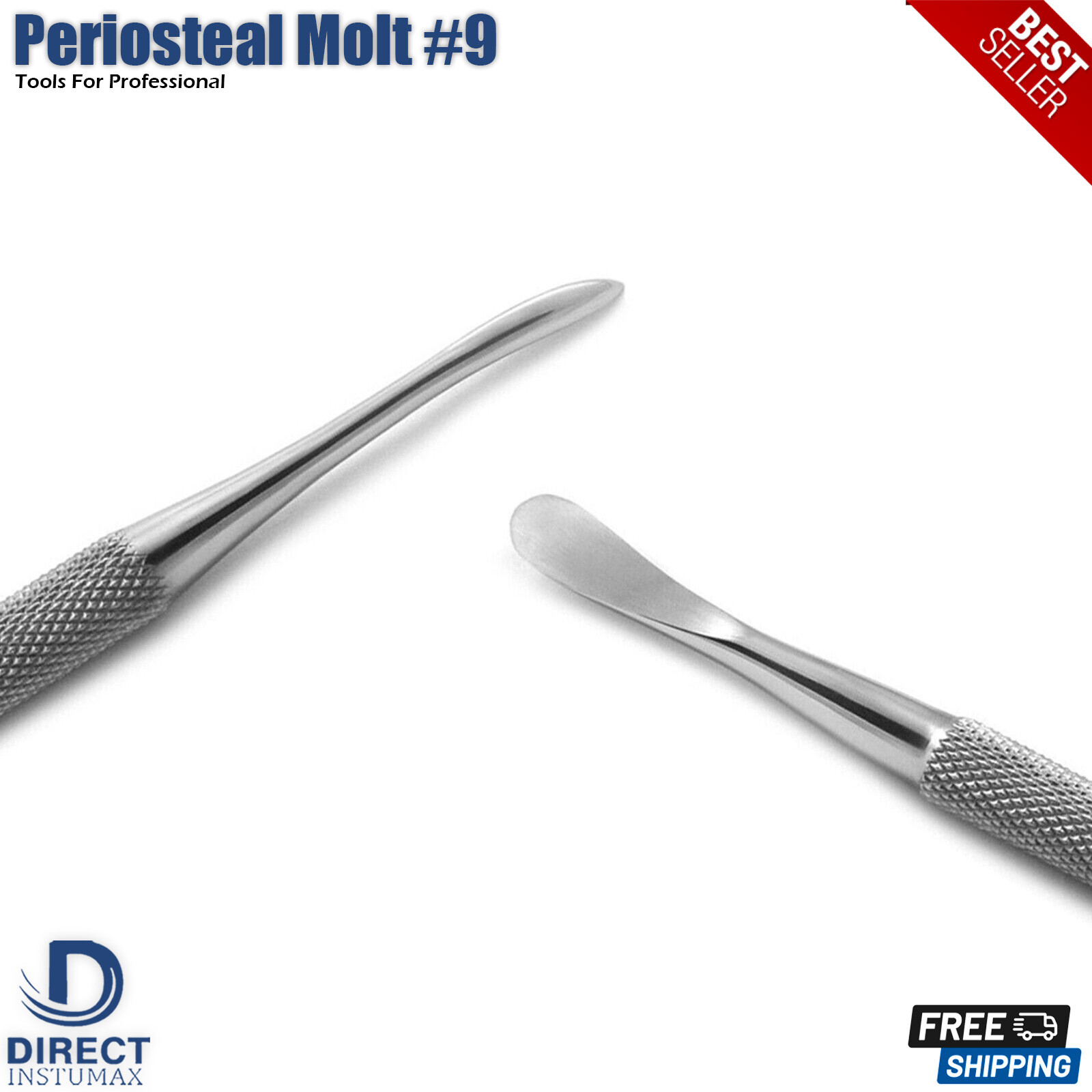 Dental Periosteal Elevator Molt #9 Double Ended German Grade Stainless Steel