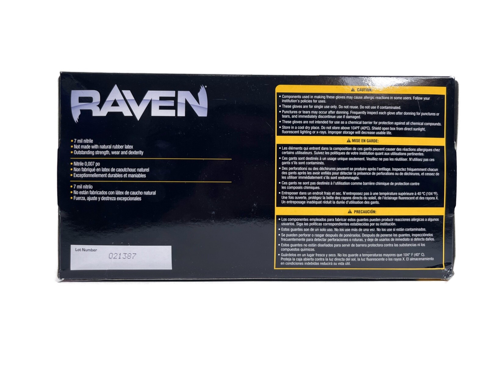SAS Safety 66518 Raven Disposable Black Nitrile Gloves, Large, 100 ( Pack of 1)