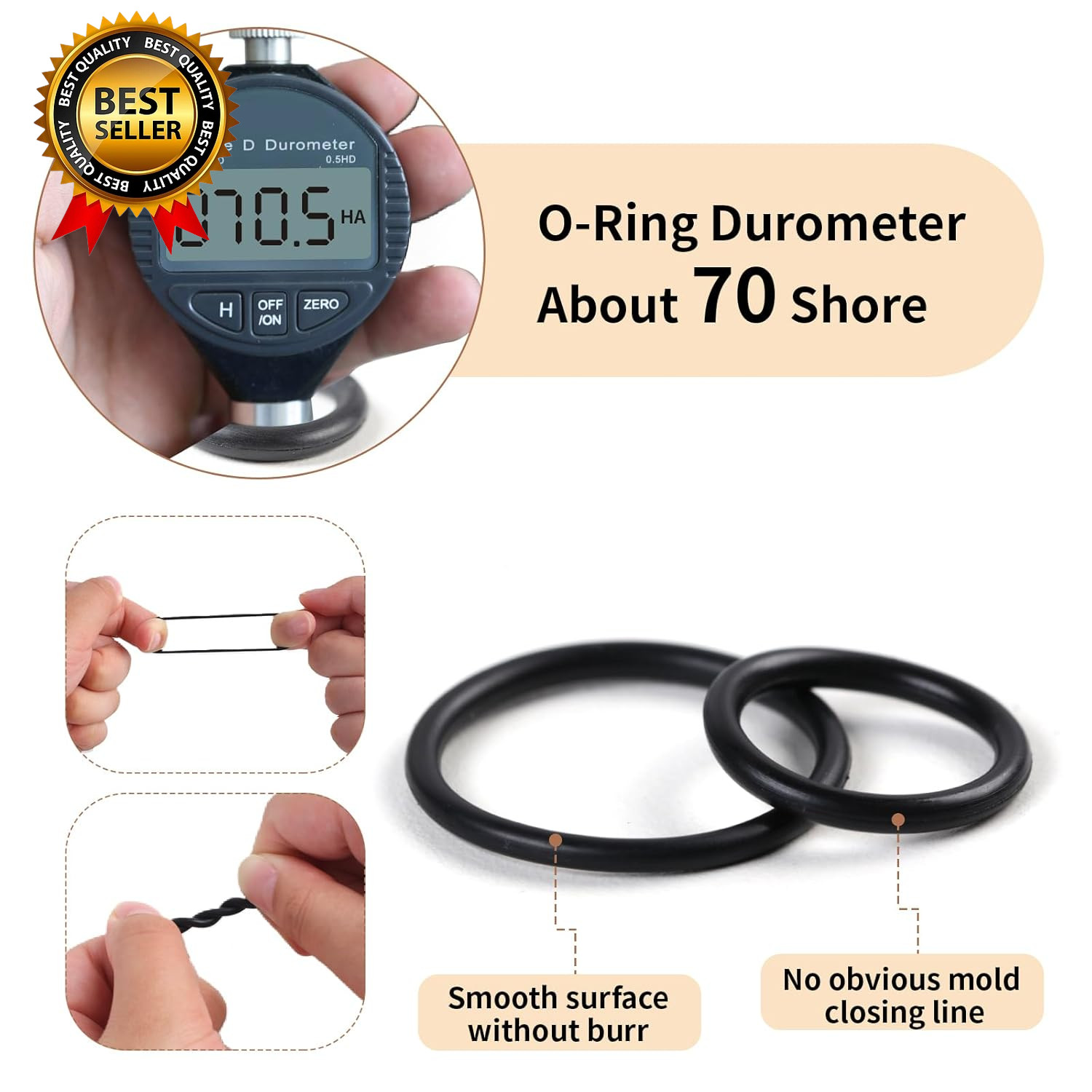 O Ring Kit 1050 PCS, O Ring Assortment Kit 21 Size, Metric Nitrile Rubber O Ring