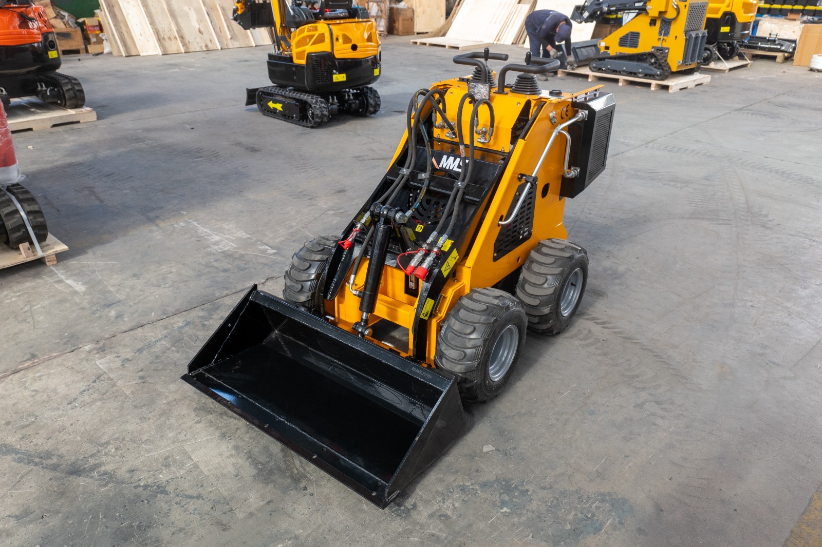Wheel Mini Skid Steer Loader Stand On 13.5HP b&s Engine 320kg pick up