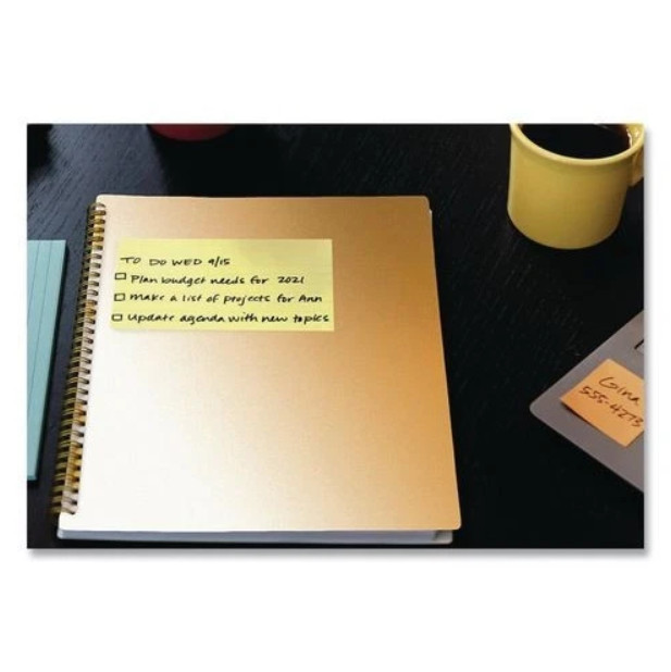 Post-it Notes Pads in Canary Yellow, Value PK, 3″x5″, 100 Sheets/Pad, 24 Pads/PK