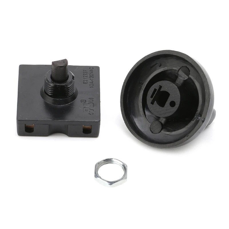4 Position 3 Speed Fan Switch Rotary Controller with Knob 13A 250V