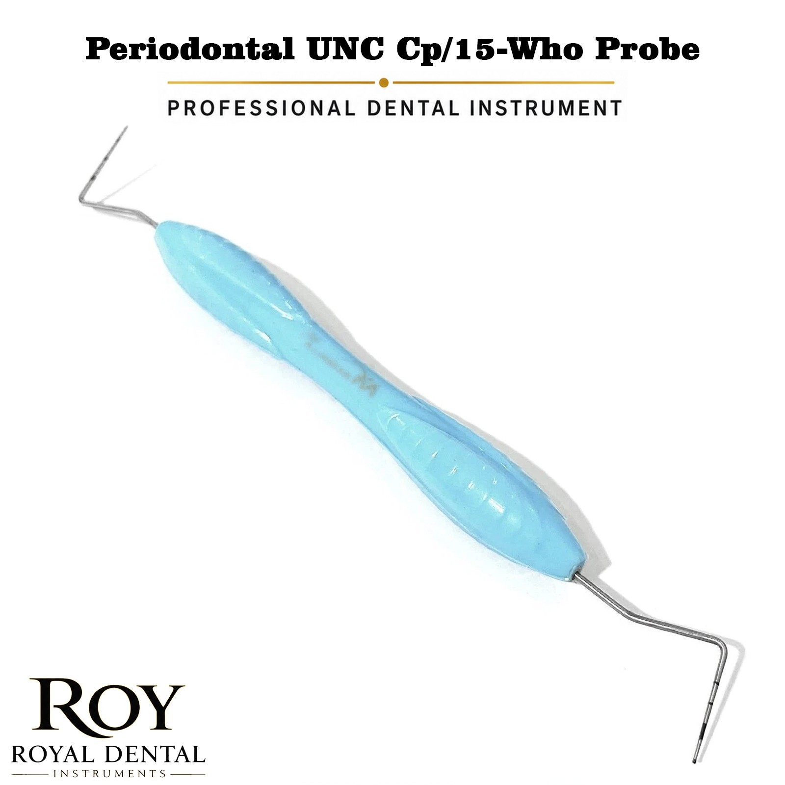 Dental Periodontal Probes UNC-15, WHO Ball Ended BPE Probe Markings Color Coated