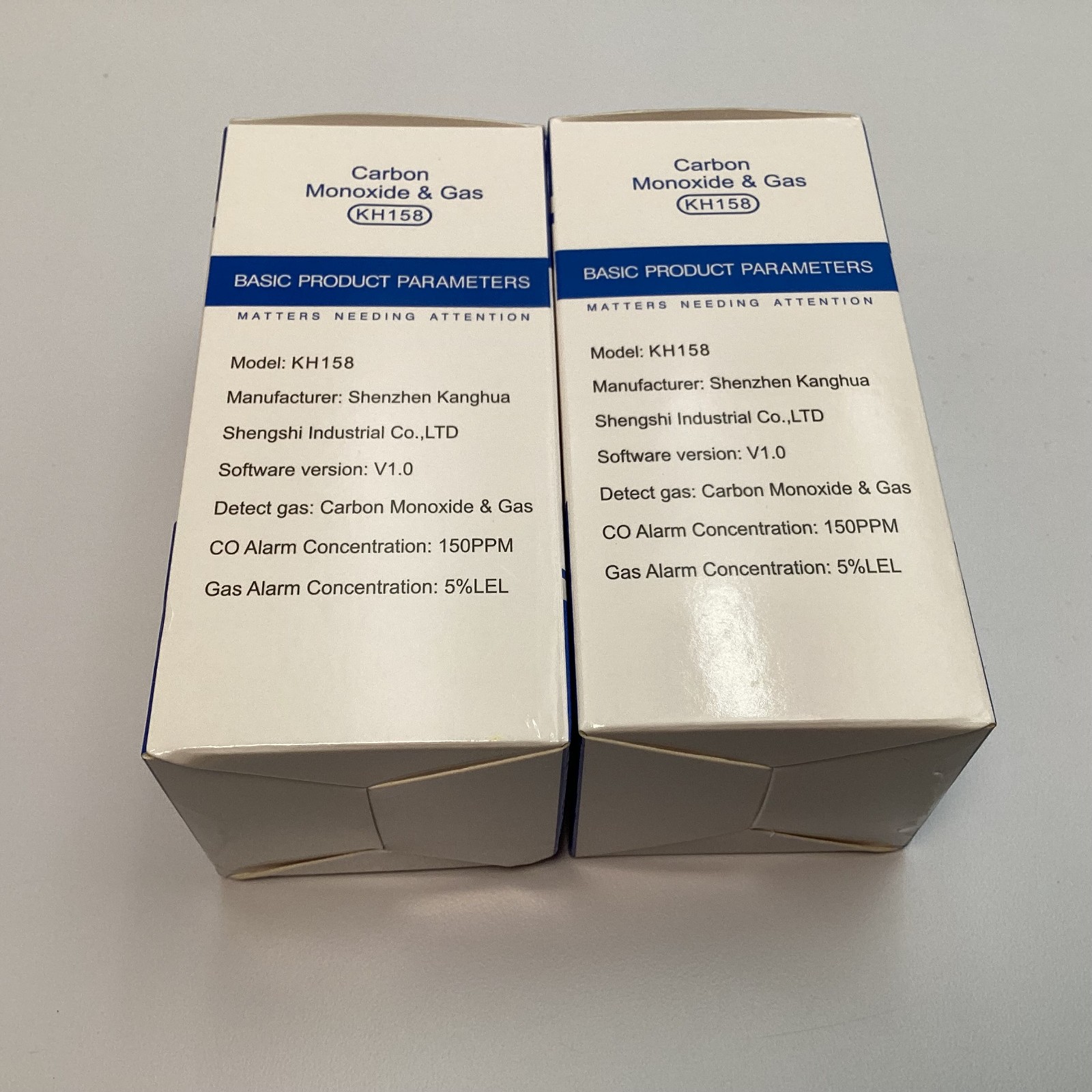 2 Pack KH158 Carbon Monoxide & Gas Detector Alarm Plug-In CO Sensor