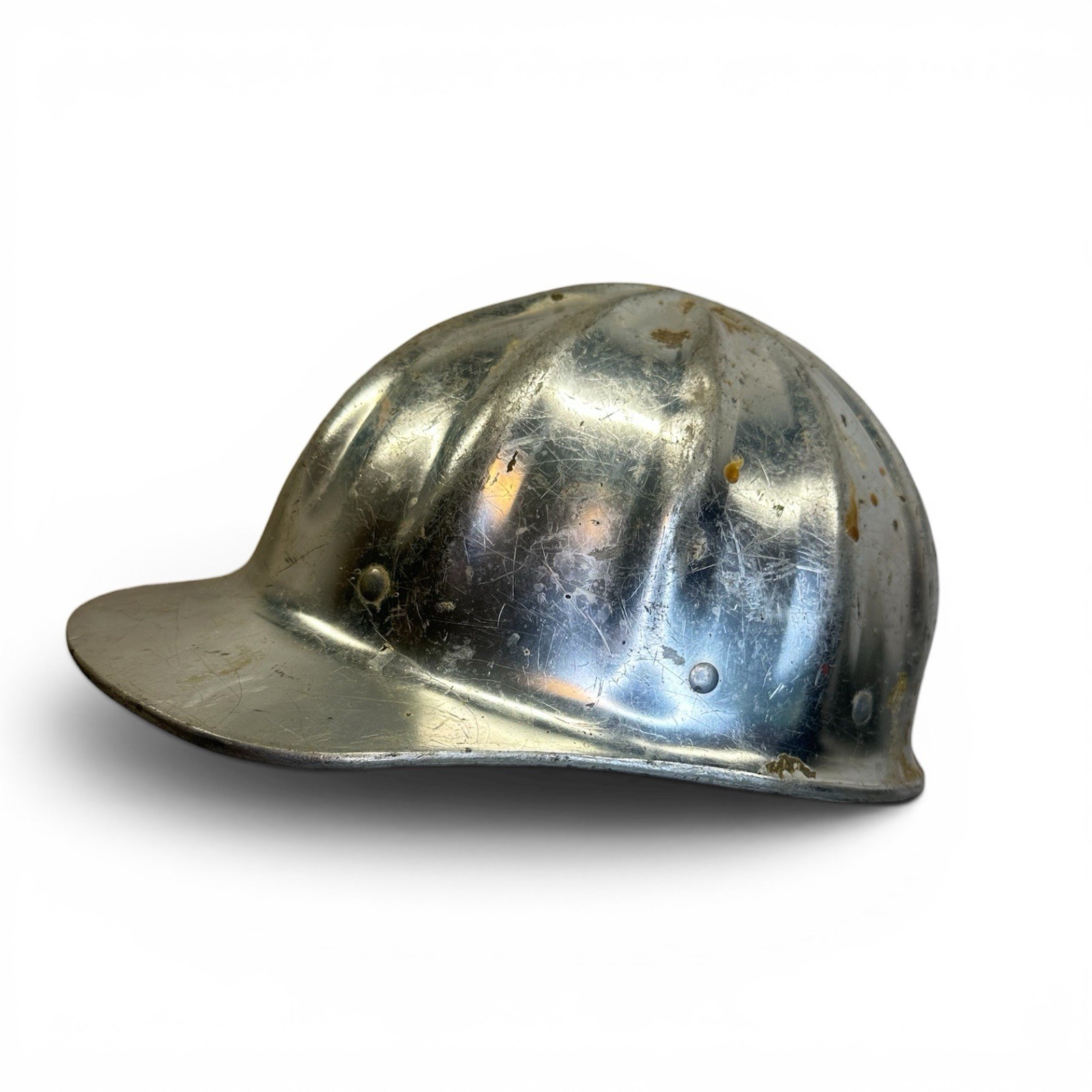 Vintage Fibre Metal Superlite Hard Hat Aluminum Safety Helmet USA