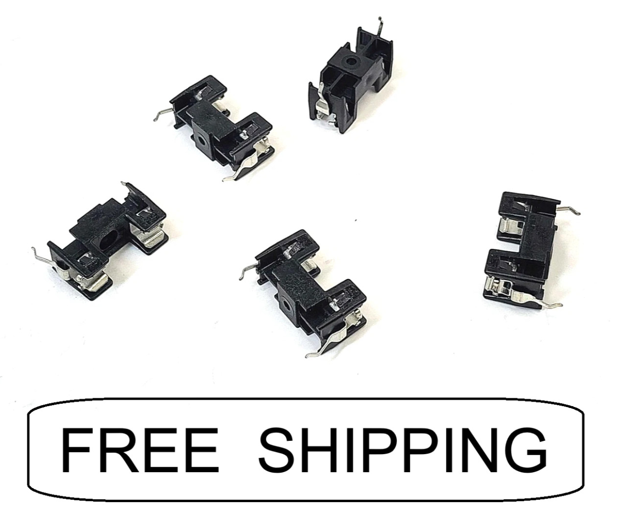 (5x) 6.3A – 250V – OMNI-BLOK Fuse Block – PC Board- for 5x20mm Littelfuse 520101