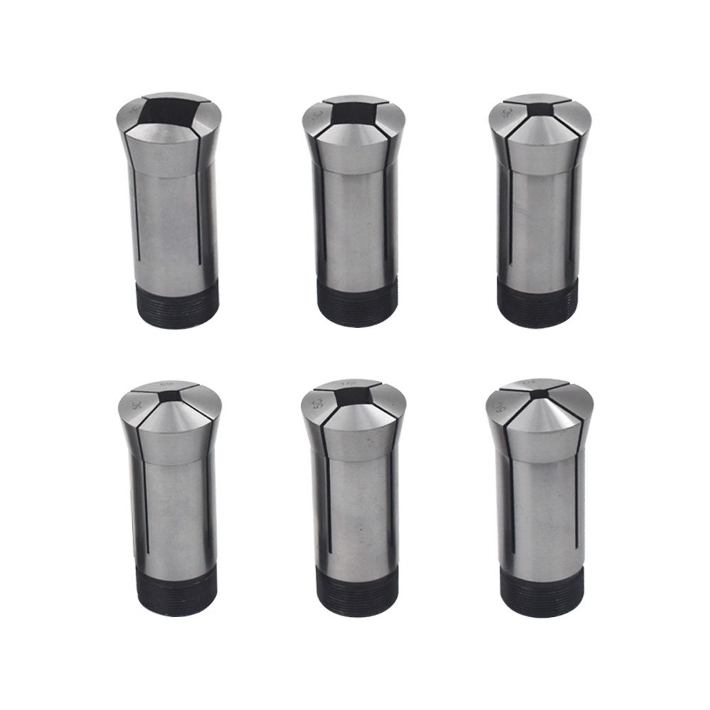 6 Pack 5C Square Collet Set 1/4″,5/16″,3/8″,1/2″,5/8″,3/4″