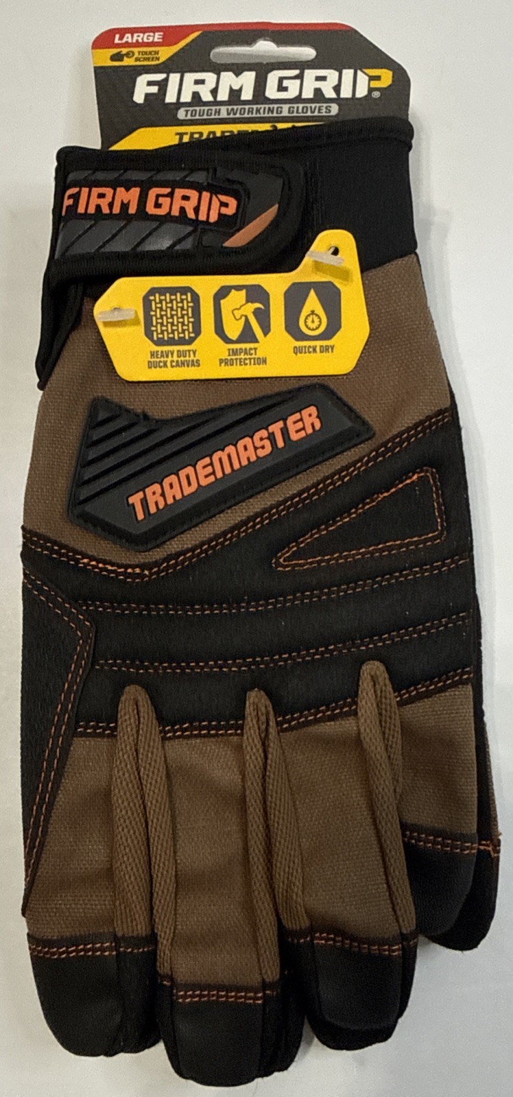 Trade Master Firm Grip Size Large Tough Working Gloves Heavy Duty Impact Protect