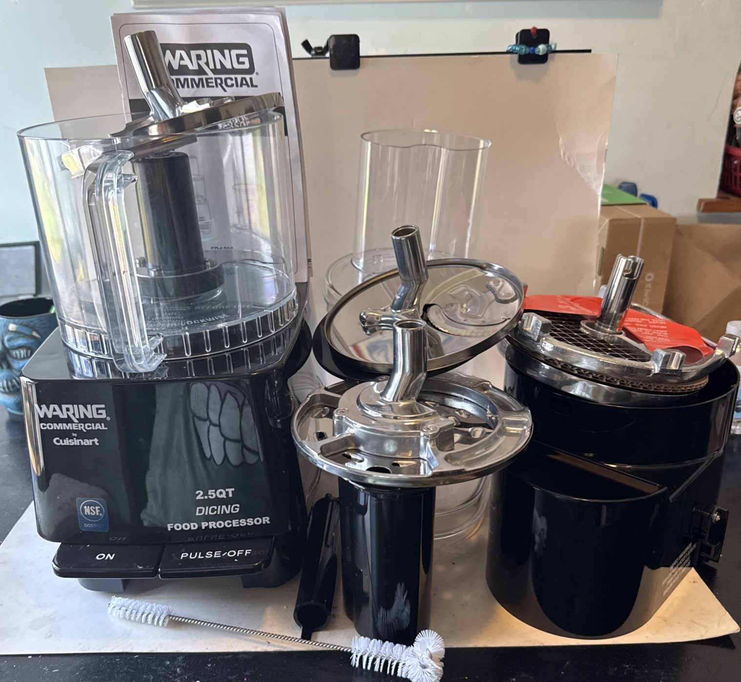 Waring Cuisinart FP1000 2.5-Quart Commercial Food Processor Complete Open Box