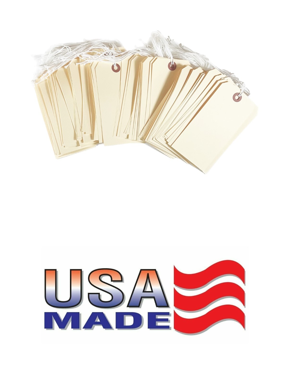 100 Manila 5 1/4″ x 2 5/8″ Size 6 Inventory Merchandise Price Tags with String