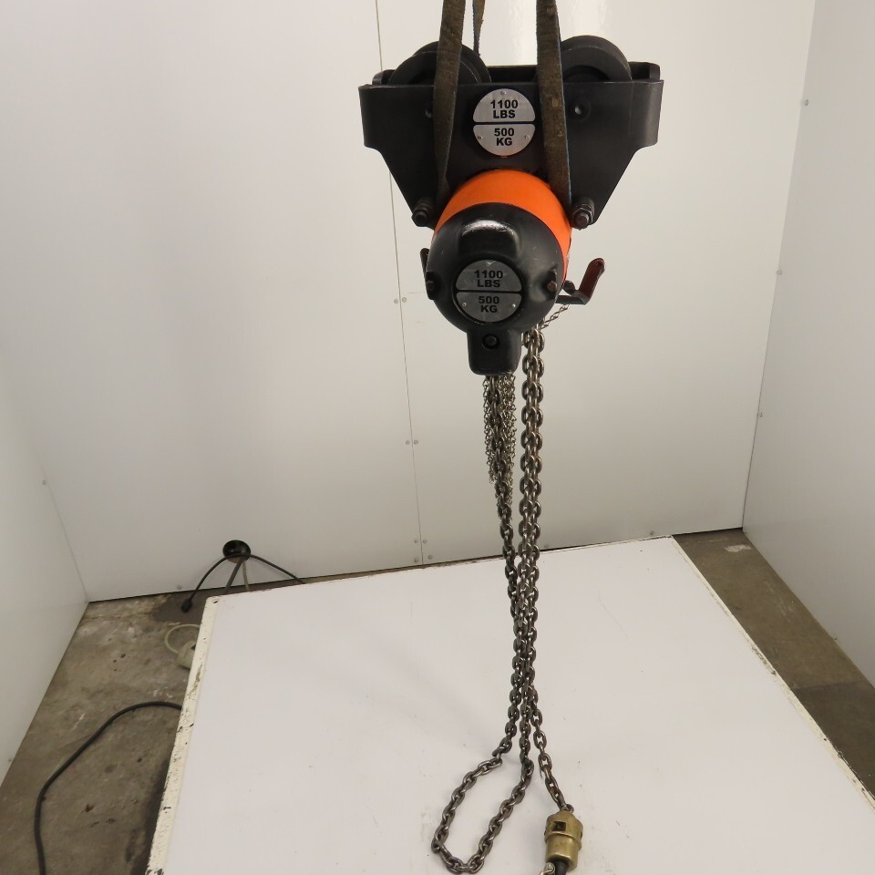 Gardner Denver P2TA11LREL010AAA11 1100LB .55 Ton Air Chain Hoist 10′ Lift 34FPM