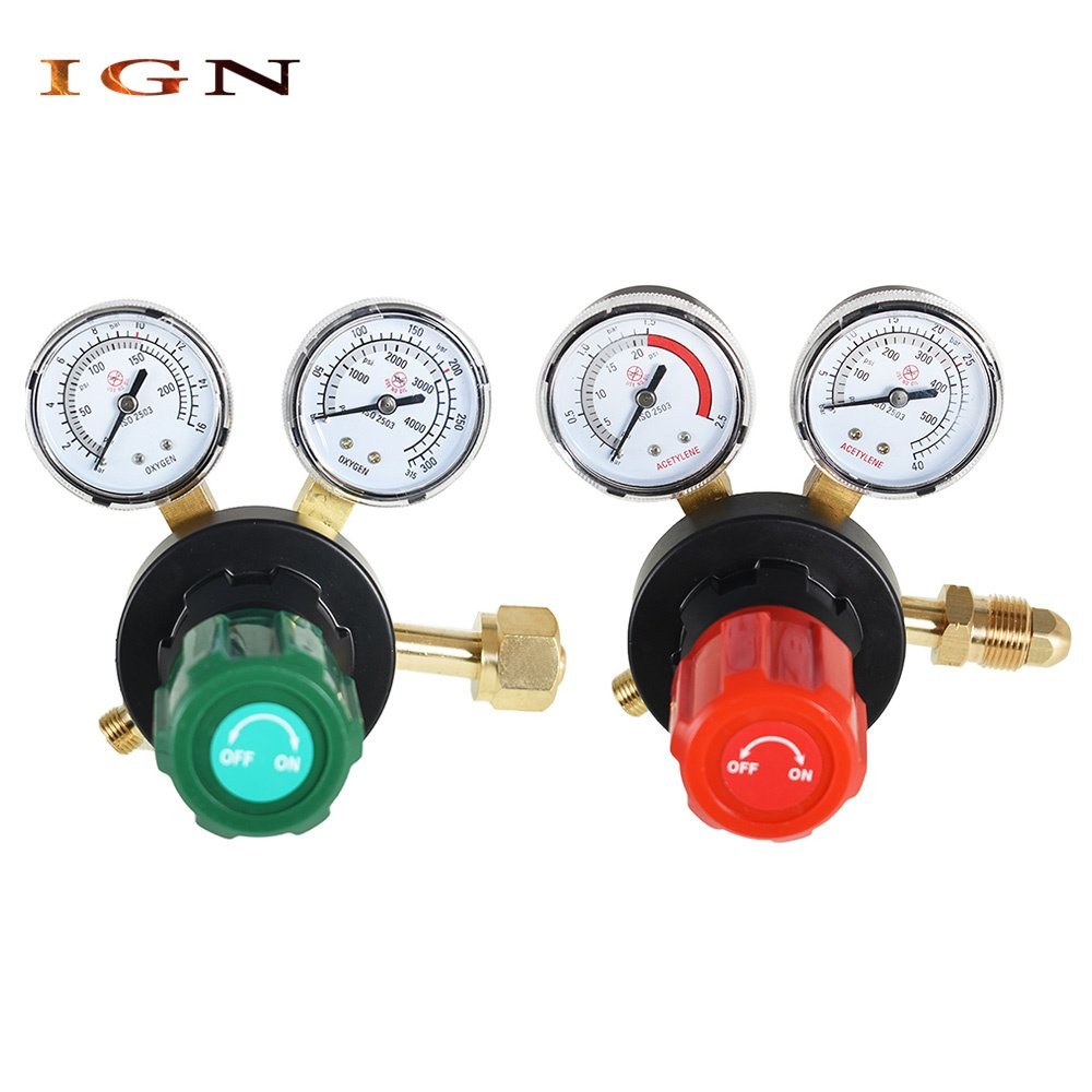 NEW Oxygen and Acetylene Regulators Combo – V350 Series Oxygen + Acetylene