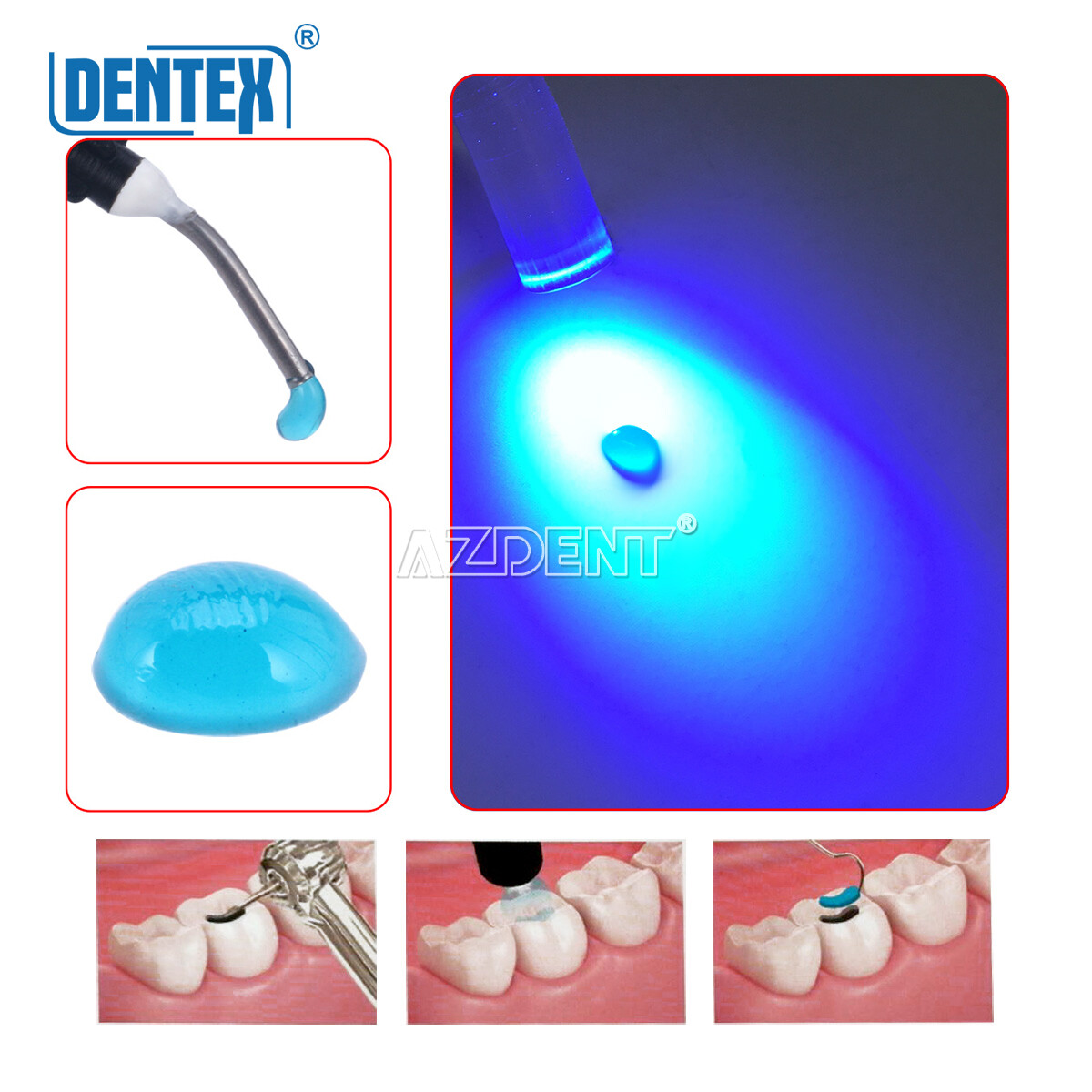 Dental Temporary Flow Light Cure Filling Composite Resin 2.5g DENTEX