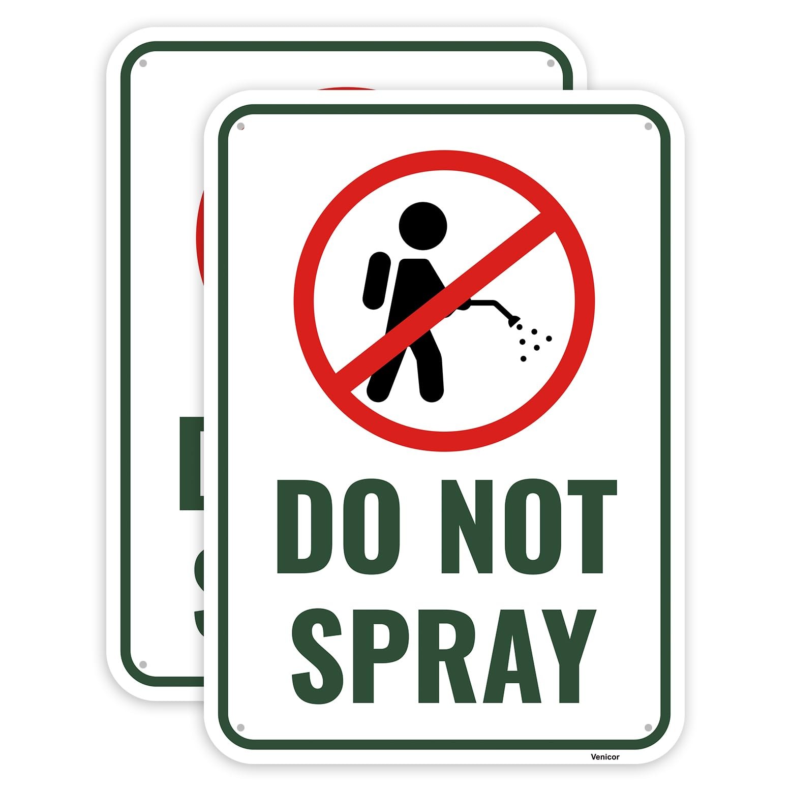 No Spray Pesticide Sign Aluminum Do Not Spray Sign 14X10″ 2PC
