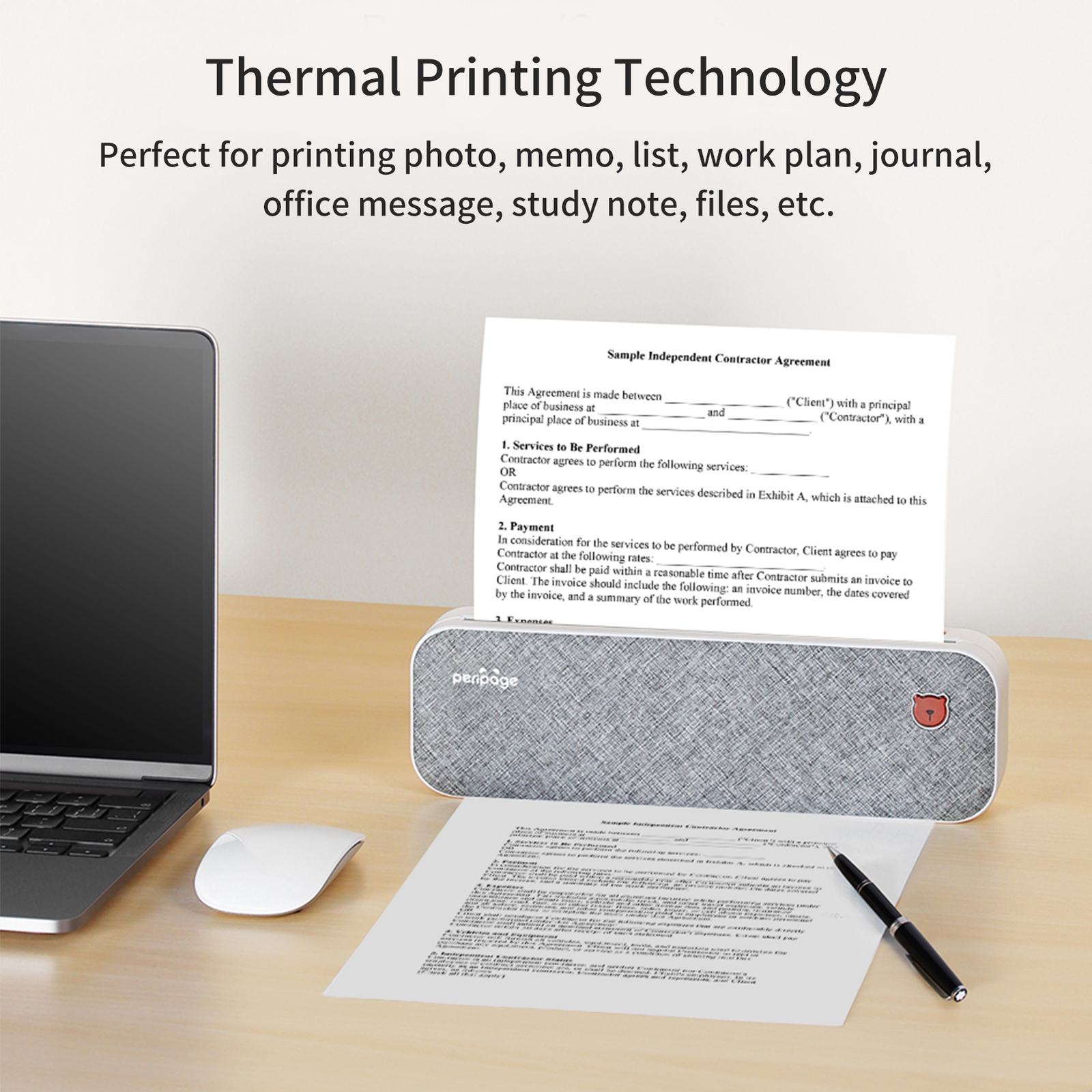 PeriPage 2 Rolls 50Sheets A4 Thermal Paper 210x30mm fr A40 Thermal Printer K5K8