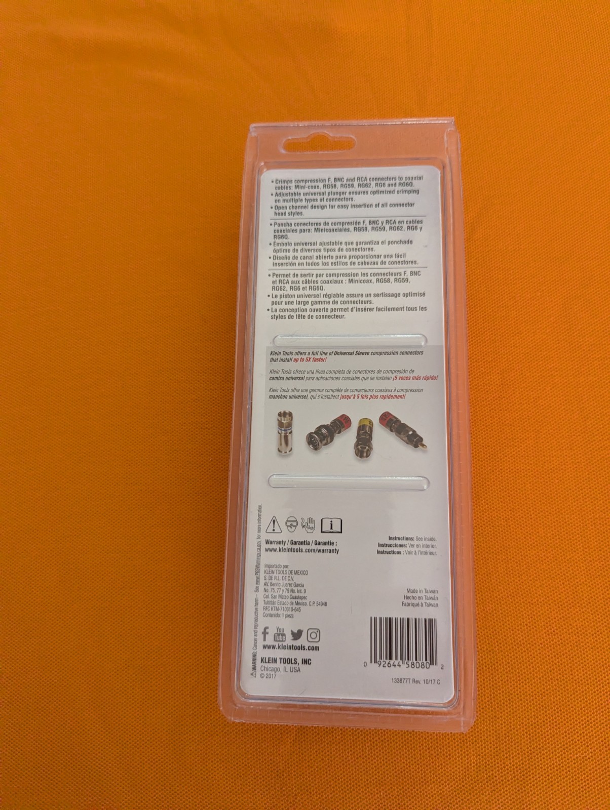 Klein Tools Compression Crimper Wire & Coaxial Yellow VDV211-048 | 0802