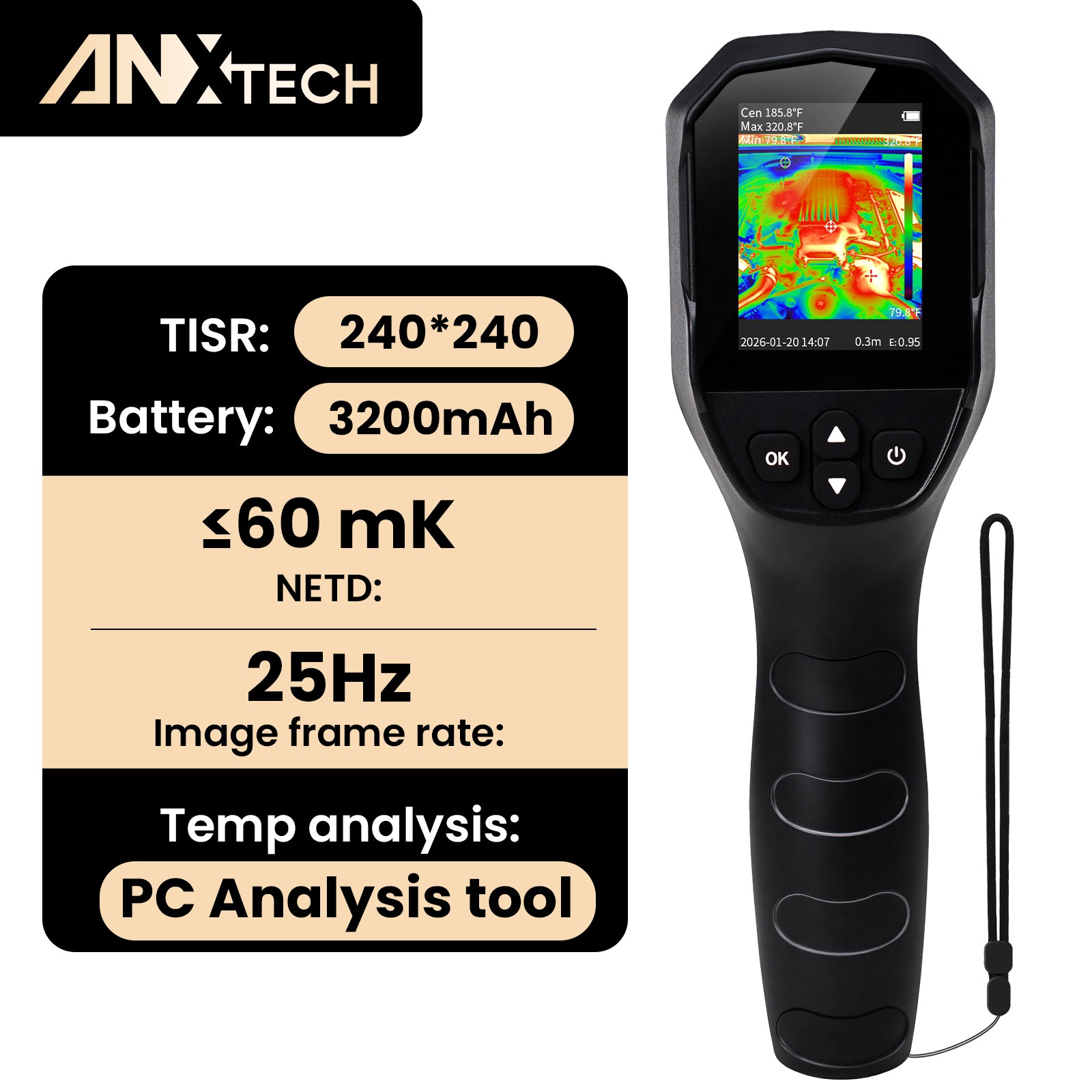 ANXTECH Infrared Thermal Camera ISR Resolution 240×240 Thermal Imaging Camera