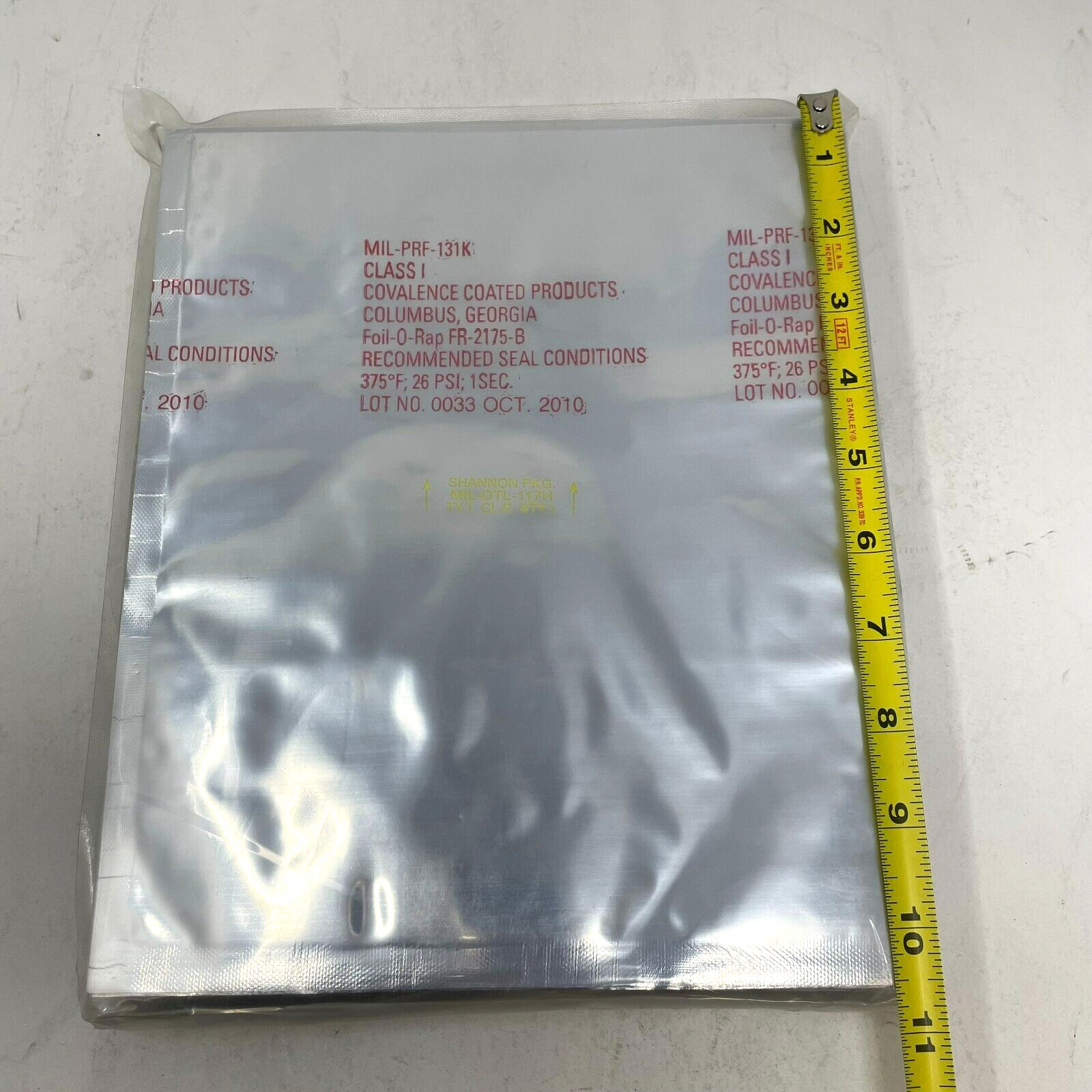 MIL-DTL-117, Type I, Class E, Style 1 Bags, 9″ X 11″ – 100 pk