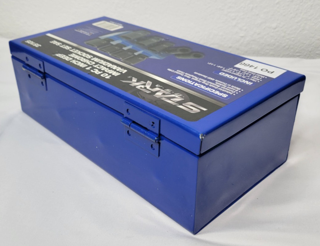 Stark USA 35105 10pc 1″ Drive Deep Impact Socket Set SAE CR-MO Metal Case *Read*