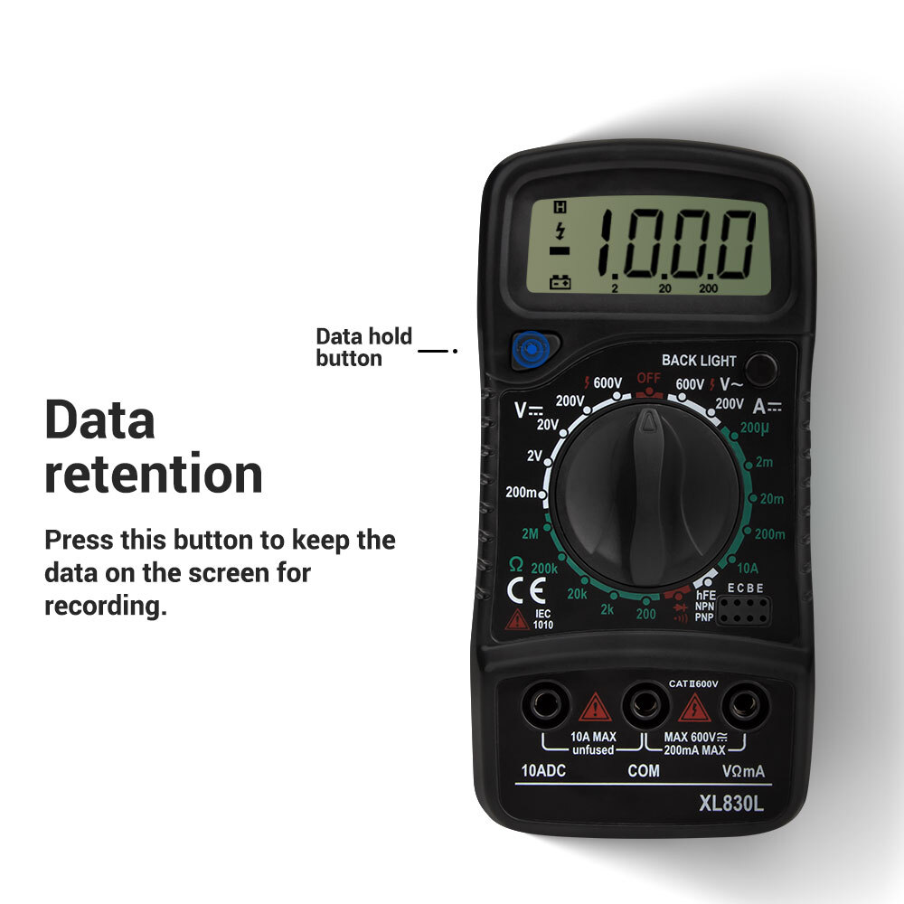 ANENG XL830L Digital Multimeter Volt AM Esr Meter Testers Automotive Electrical