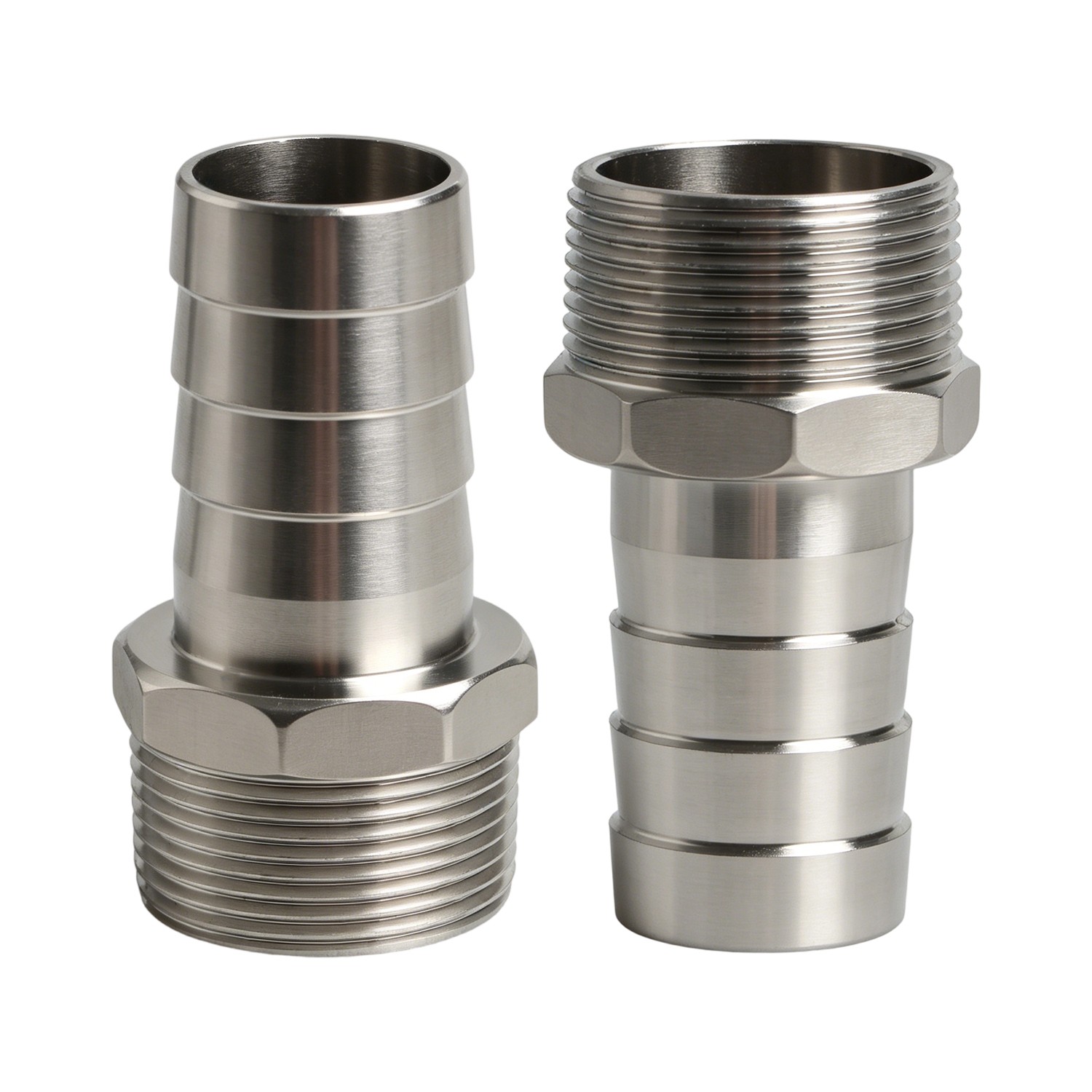 2x 1-1/4″ to 1-1/4″ NPT Male Hose Barb Fittings for Gas Air Water Pipes