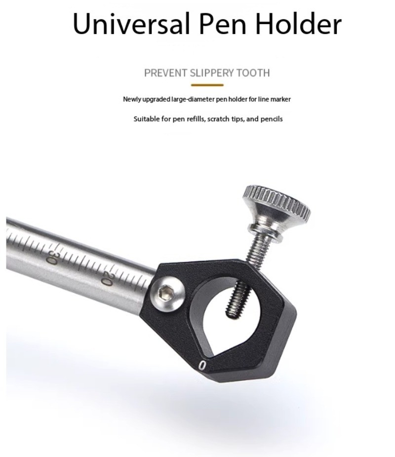 Dual-Purpose Straight and Curved Line Scribing Tool Parallel Line Drawing Tool