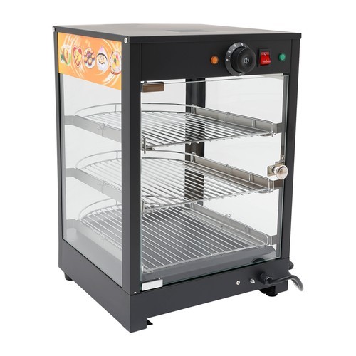 3-Tiers Tabletop Commercial Food Warmer Display Case Food Warming Cabinet 800W