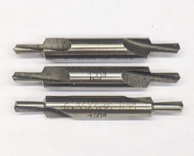 Three #30 Combined Drill & Countersink HSS 120° – Center Drill – For Pop Rivets