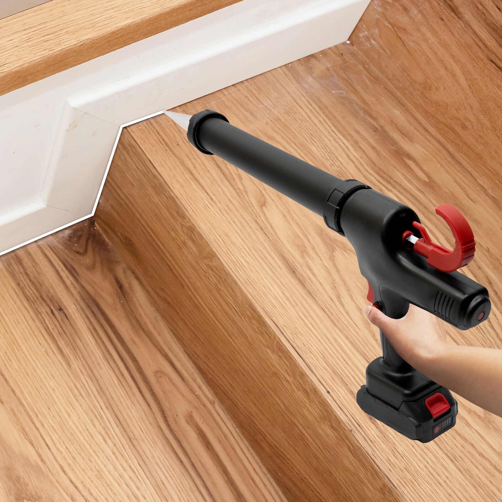 21V High Power Electric Caulk Gun Max Cordless Caulking Gun with Lithium Battery