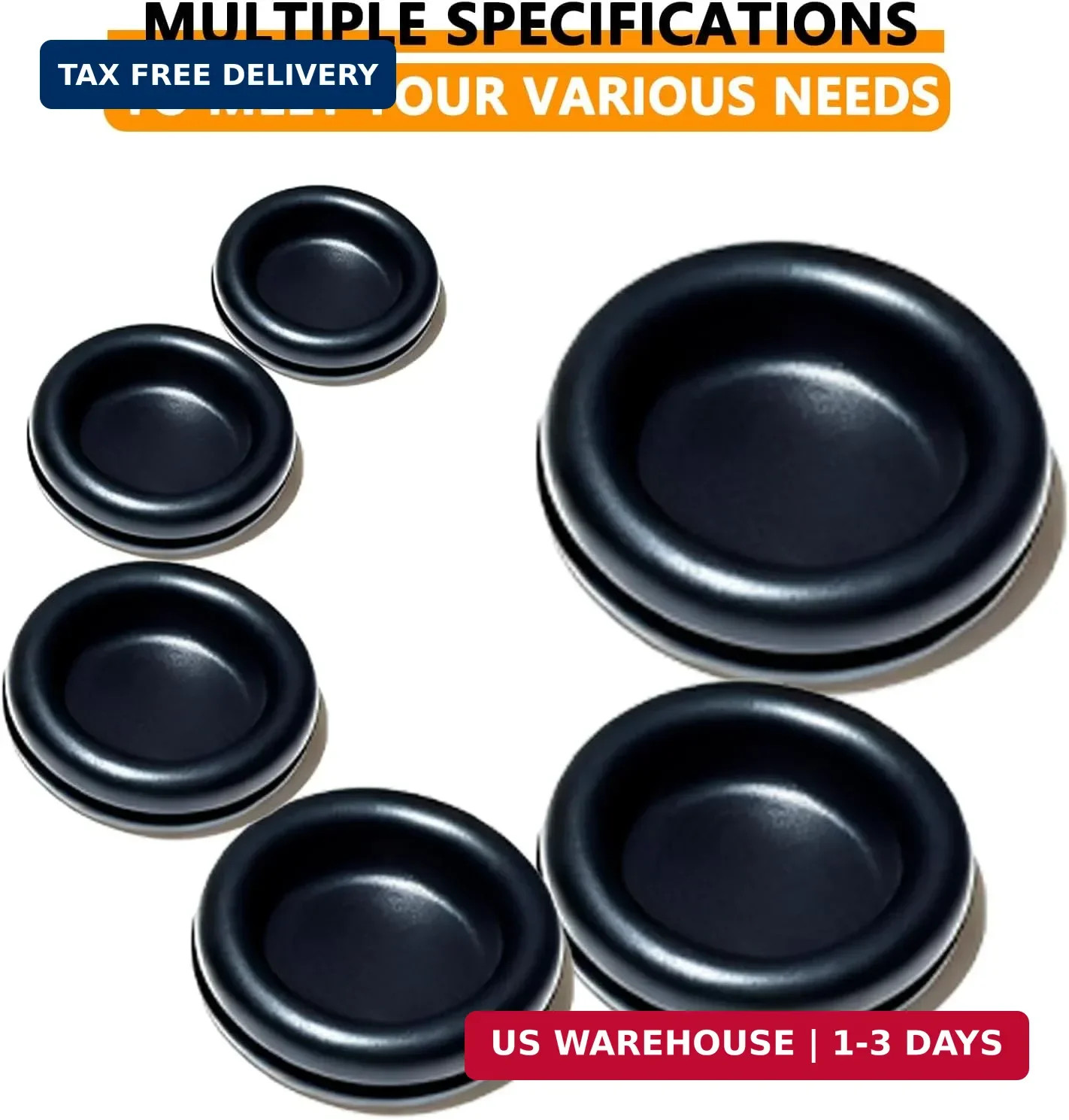 Rubber Grommet Kit 70 Pack – 7 Sizes Firewall Rubber Hole Plugs Rubber Grommets