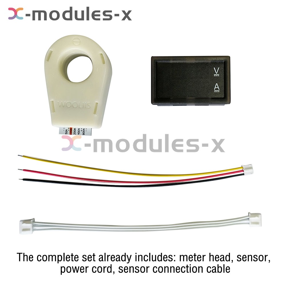 DC0-300V 50/100/200/400A Digital Current Voltage Meter Hall Ammeter Voltmeter