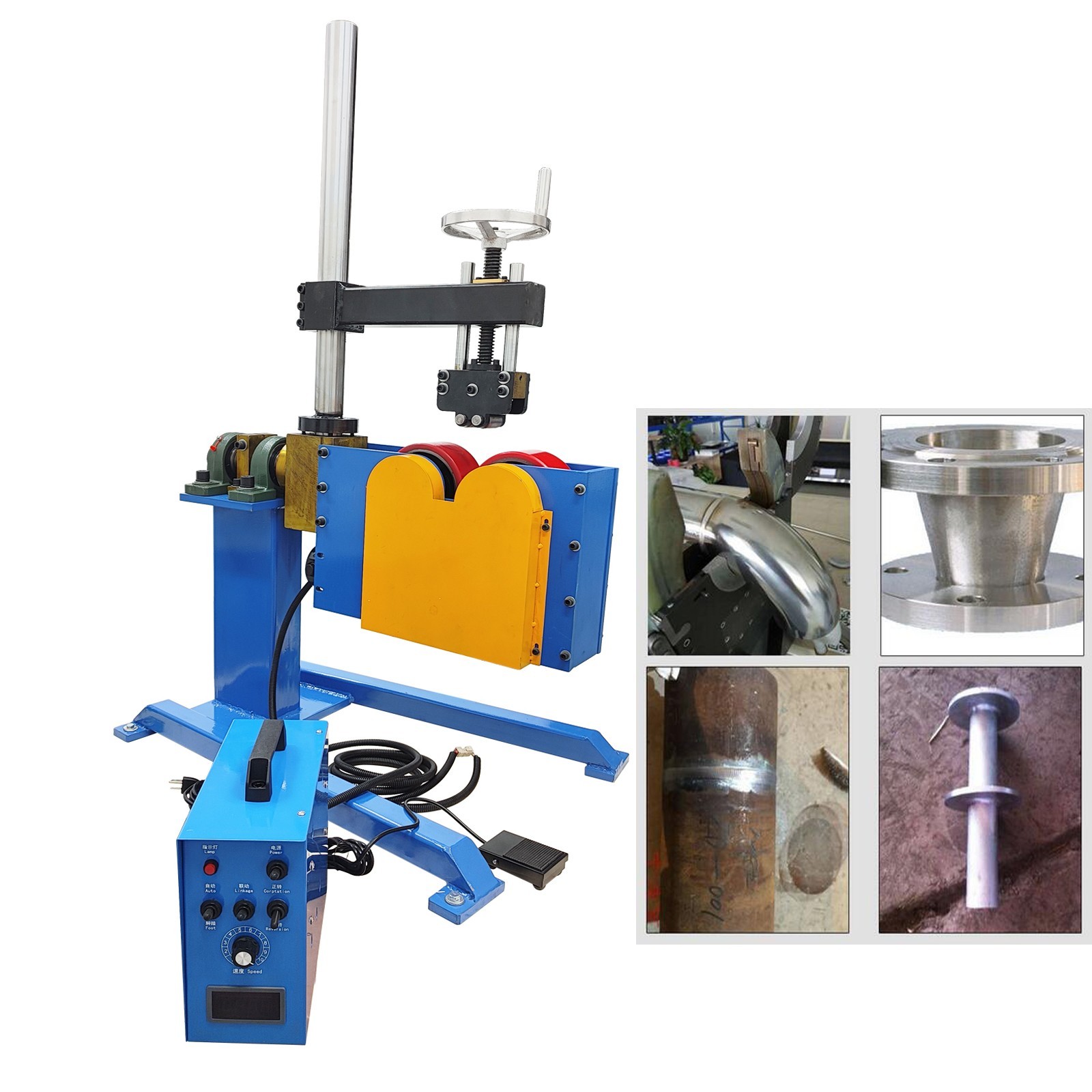110V 660lbs Press Wheel Type Rotary Welding Positioner Welding Tank Turning Roll