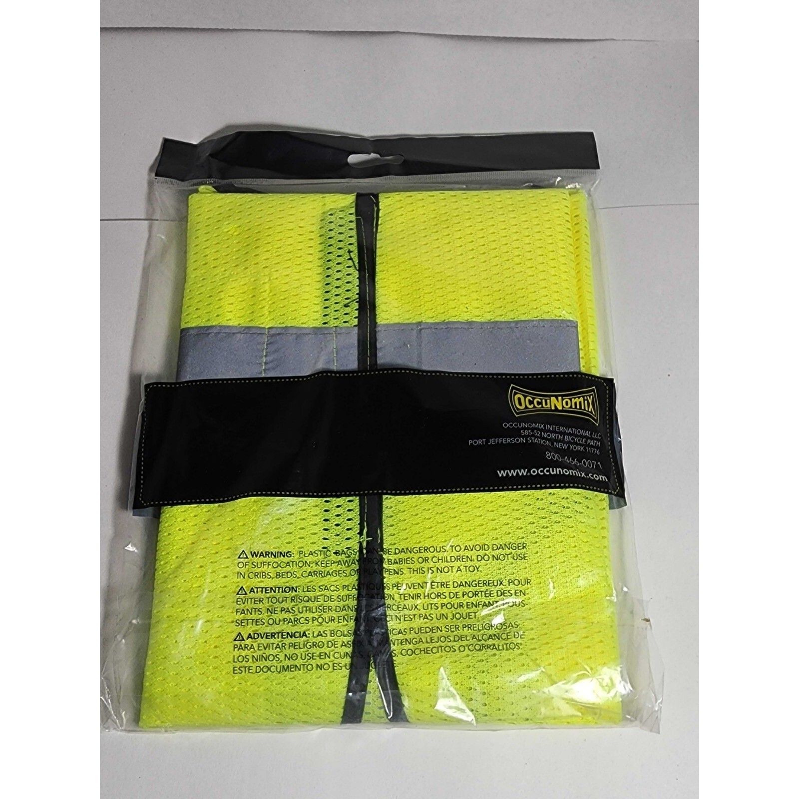 OccuNomix High Visibility Class 2 Mesh Single Stripe Safety Vest Size 2X/3X NEW