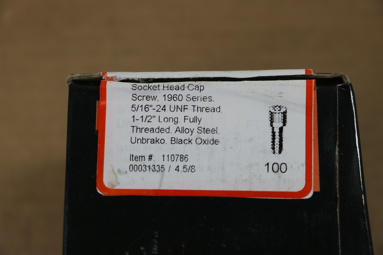 Unbrako 5/16″-24 X 1 1/2″ Socket Head Cap Screws #110786, 100 Pieces