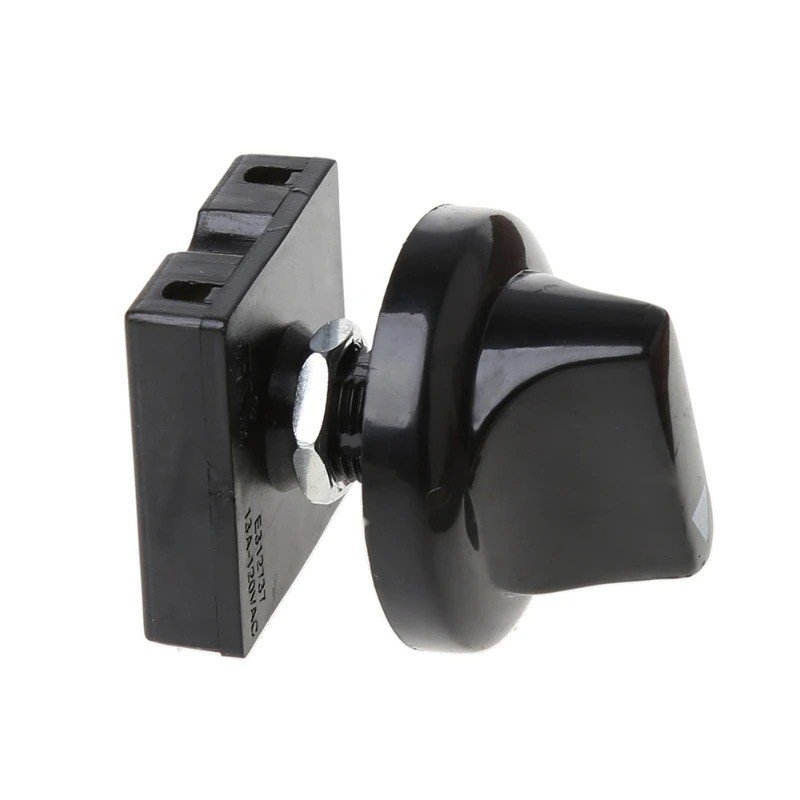 Black Fan Rotary Switch 4 Position 3 Speed Selector Switch Governor with Button