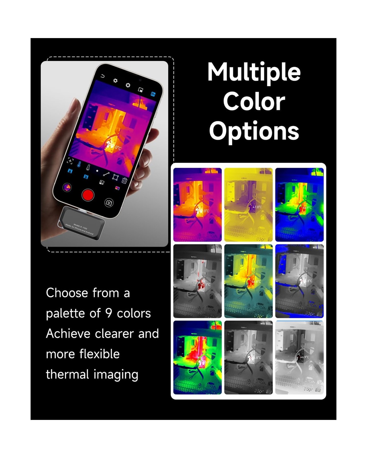 REVASRI Thermal Camera for Type-C iPhone & Android Device, 320×240 Super Reso…