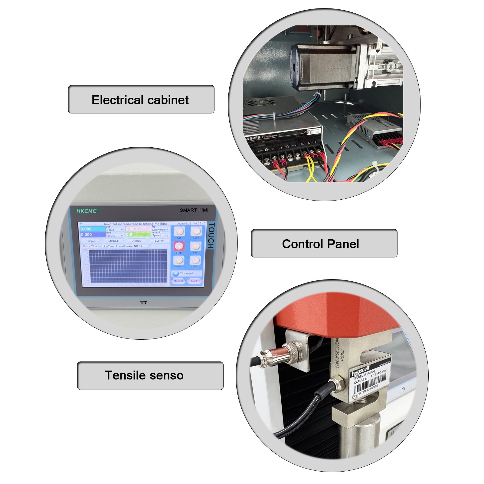 Universal Tensile Strength Testing Machine (200kg, 110V, 50-300mm/min)