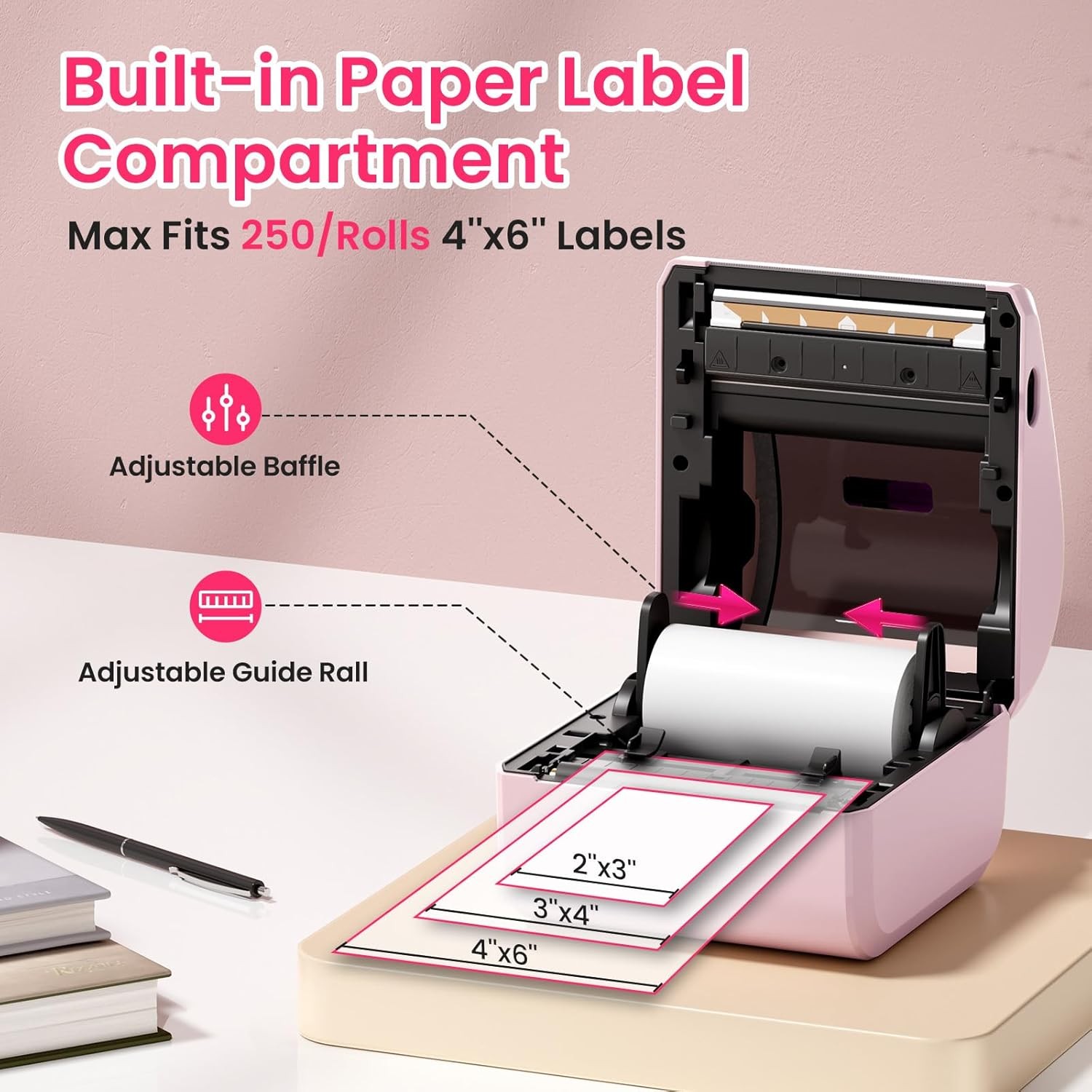 4×6 Printer Bluetooth Shipping Label Printer for Thermal Label USPS UPS FedEx