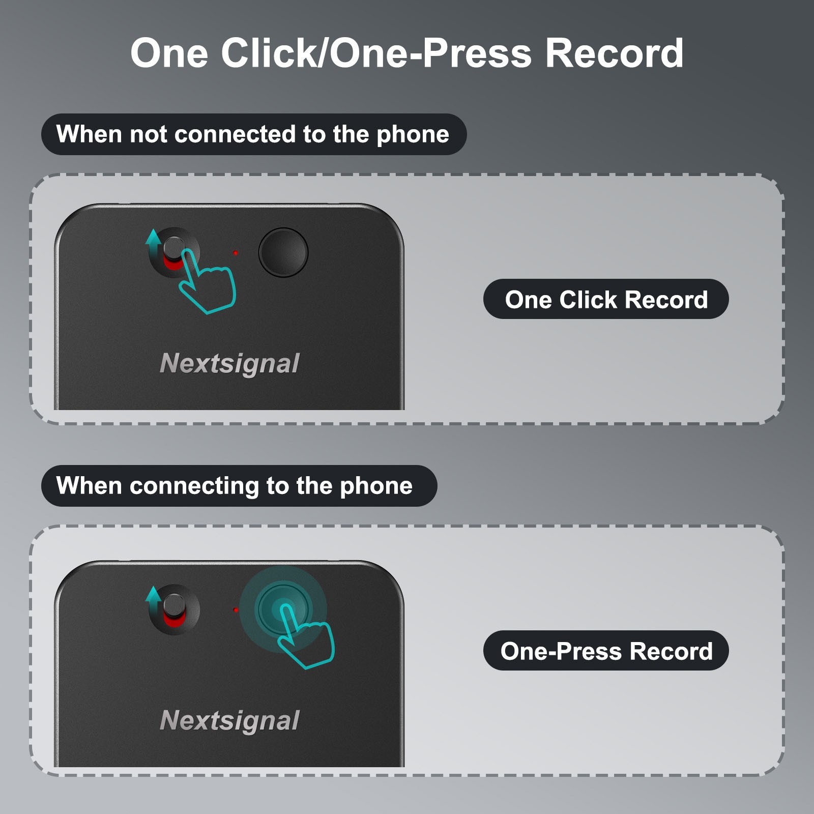 Nextsignal 64GB AI Digital Voice Recorder w/ Transcription, Summary,Mind Mapping