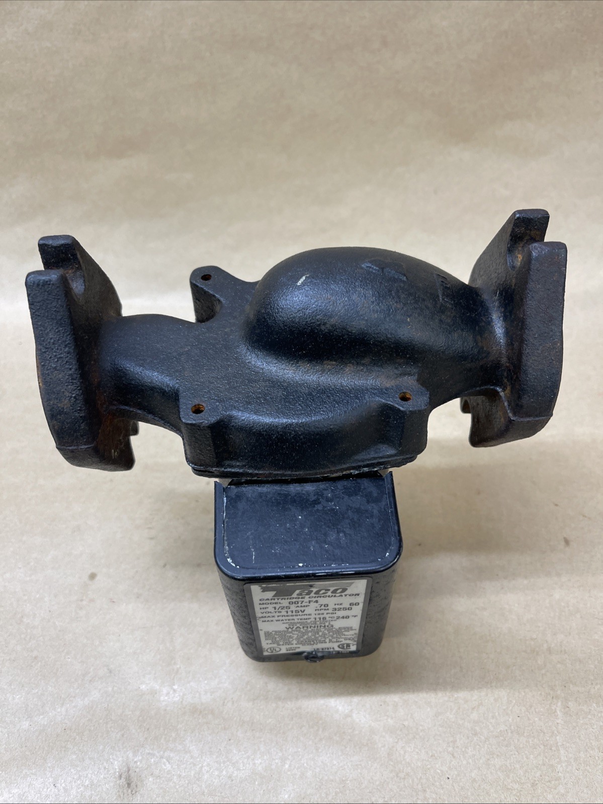 Taco 007-F5 Cast Iron Circulator, 1/25 HP