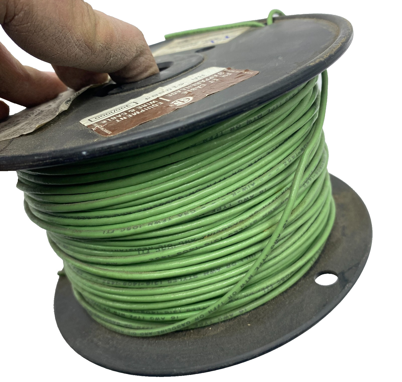 MACHINE TOOL WIRE 16 AWG TFFN OR MTW 600V GREEN 5.6LB 400 FT MADE IN USA 🎯