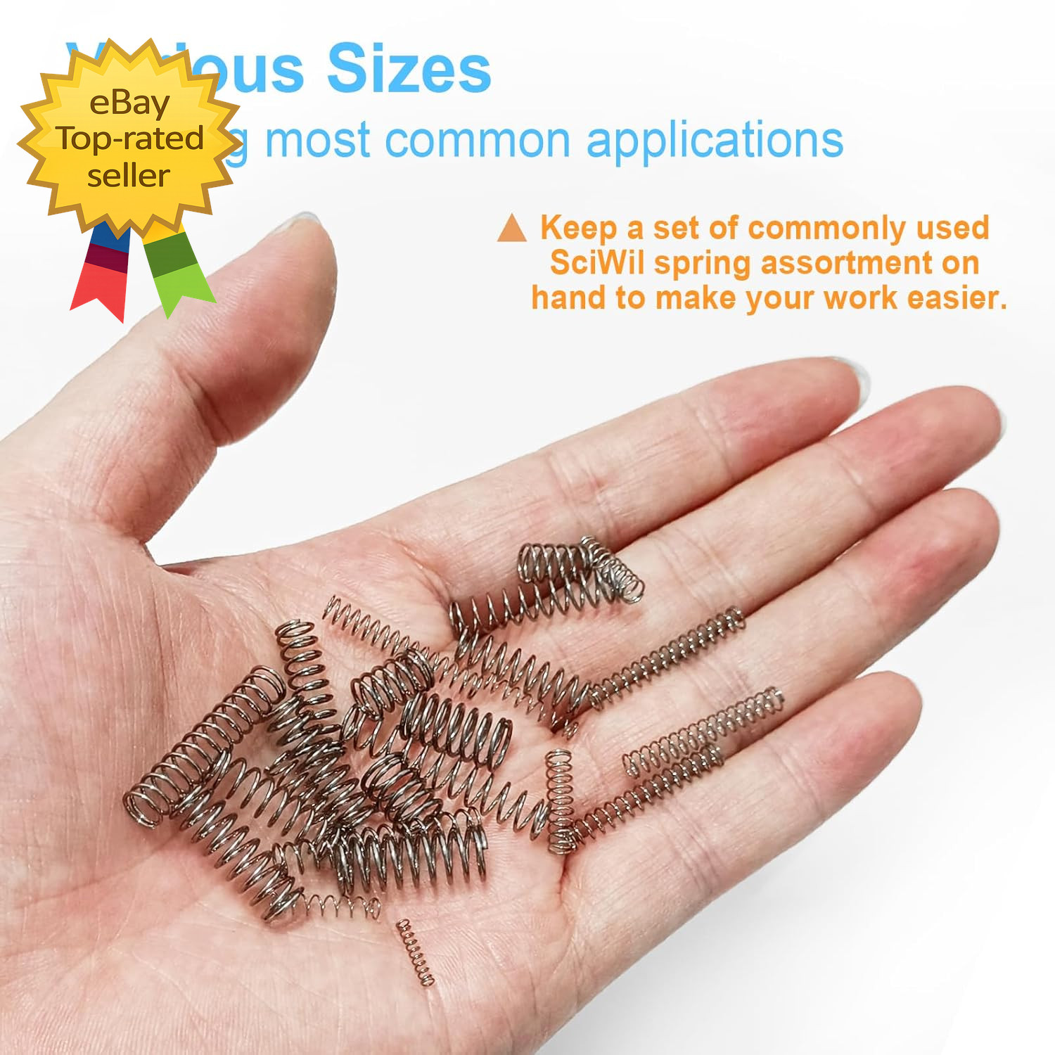 390 Piece Compression Spring Assortment Kit 28 Sizes Stainless Steel Set