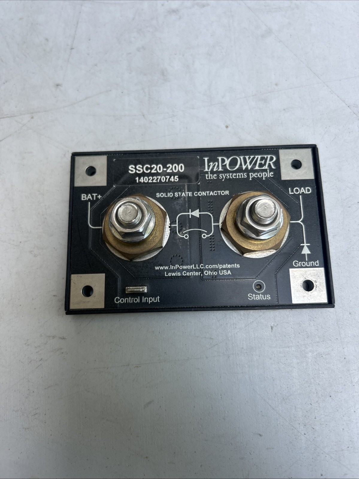 InPower SSC20-200 Solid State Disconnect Switch, 200A Over Shutdown – USA