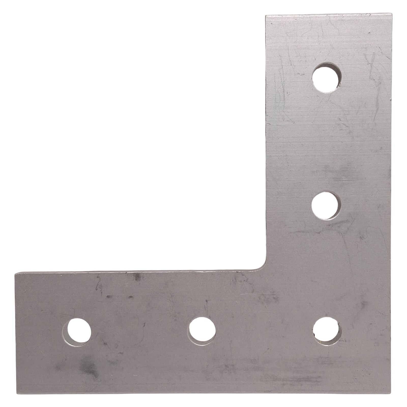 Lot of 4 80/20 4481 Aluminum L Flat Plate, 15-Series, 5-Hole, 4.5in x 4.5in