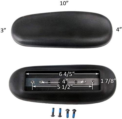 Office Chair Replacement Armrest Arm Pads Caps 10 x 4.0 x 2.1 inches, Black